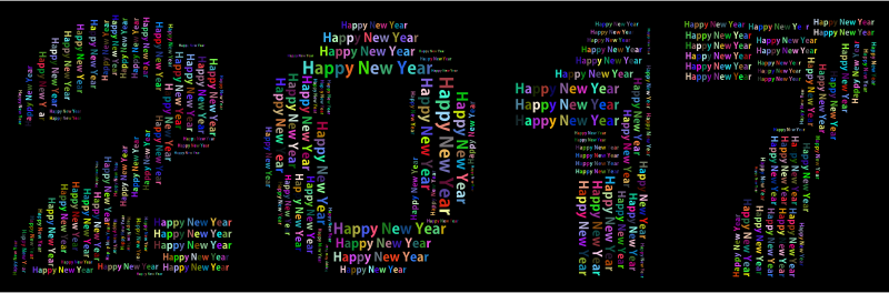 Prismatic Happy New Year 2017 Word Cloud