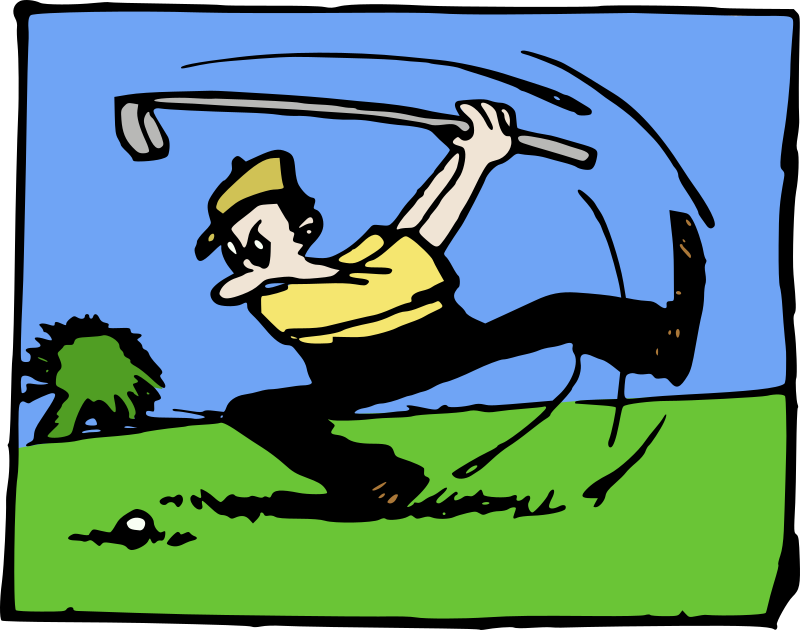 Cartoon Golfer - Colour