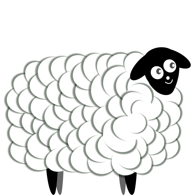 Fluffy Sheep, two color