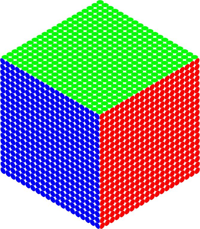 RGB Isometric Circles Cube