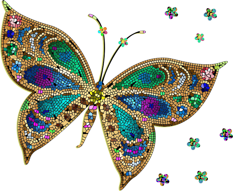 Colorful Tiled Butterfly