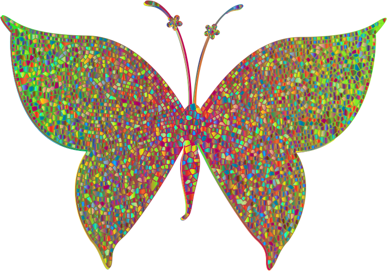 Prismatic Colorful Tiled Butterfly 3