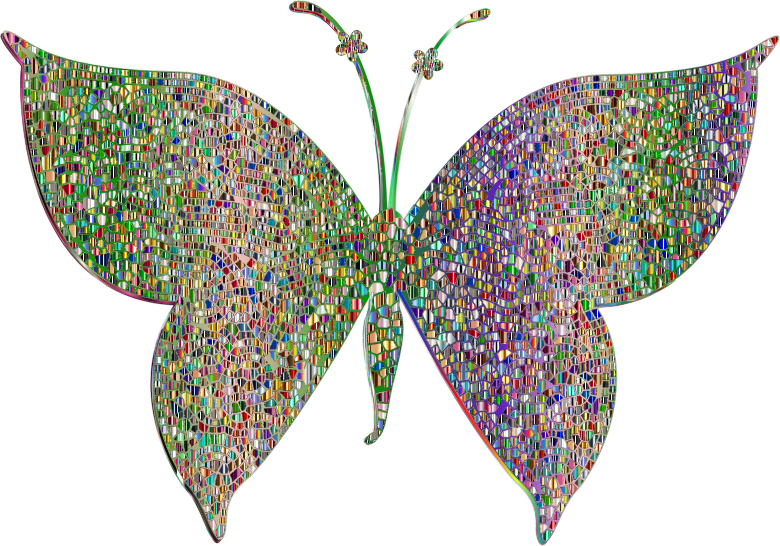 Psychedelic Tiled Butterfly