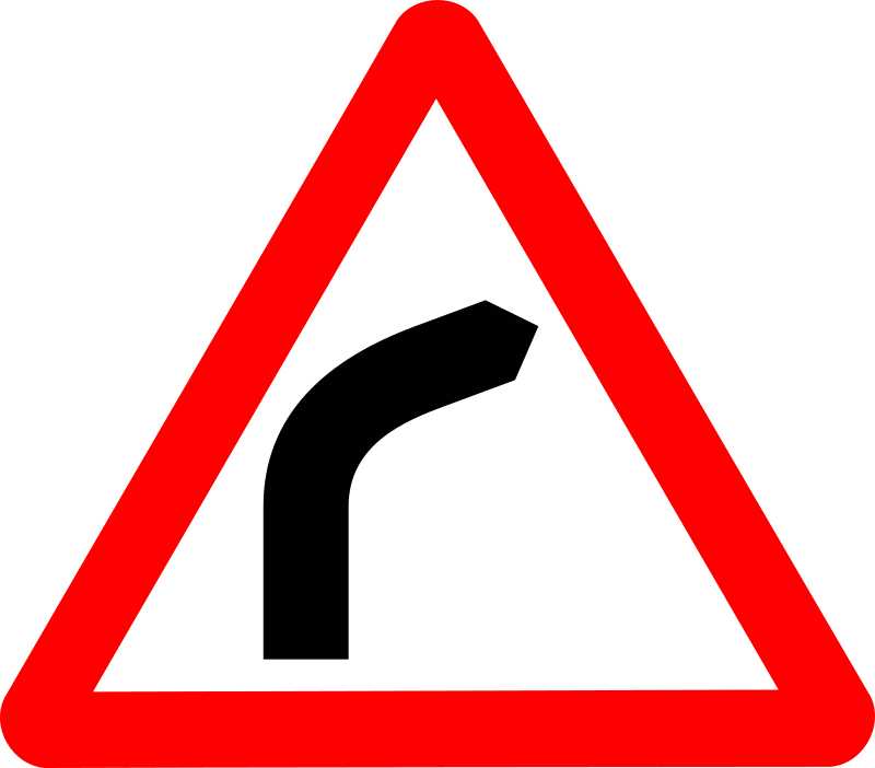 Roadsign Curve ahead