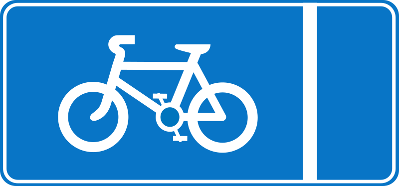 Roadsign Cycle lane