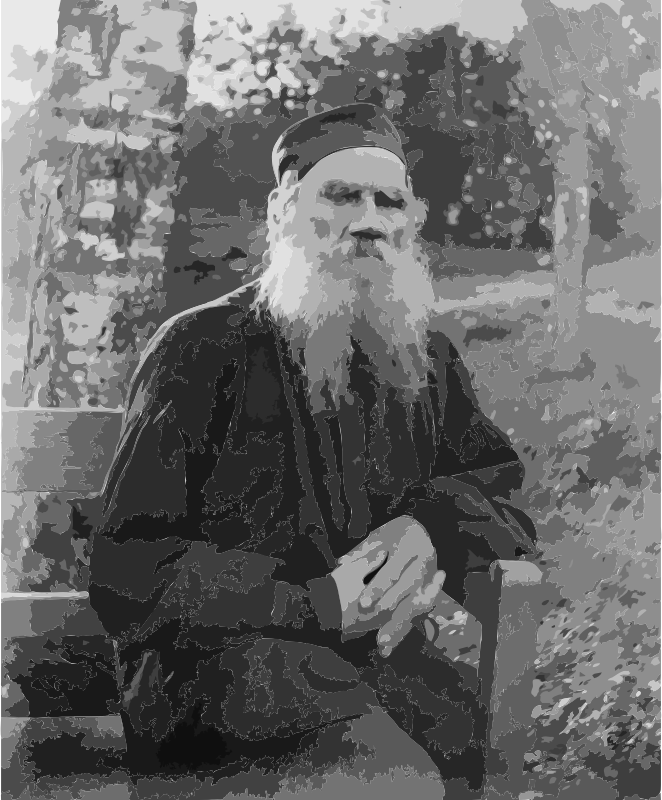 Leo Tolstoy 1897, black and white, 37767u