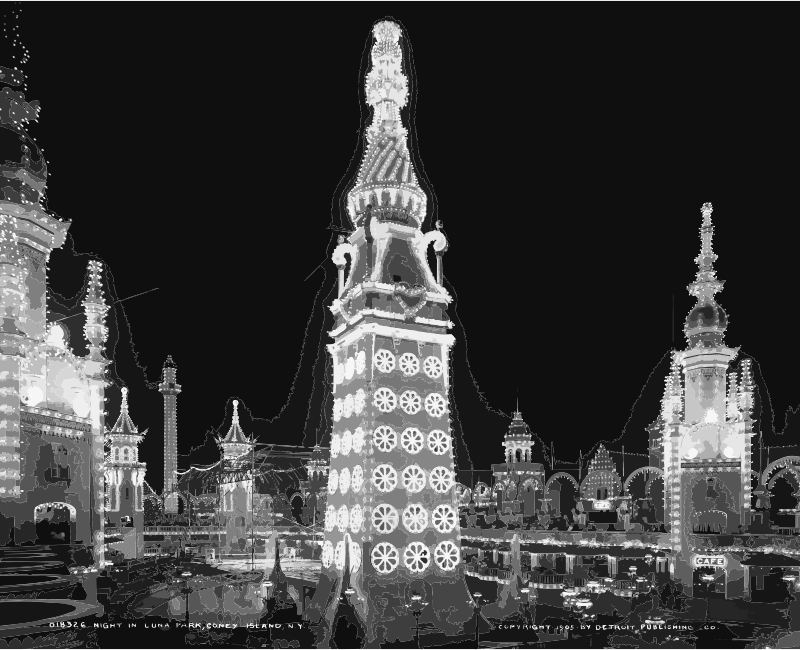 Night in Luna Park, Coney Island (1905)