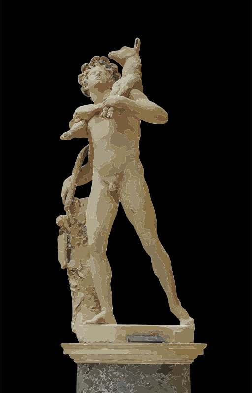 Faune au chevreau Faun with kid Lepautre Louvre M.R.1808