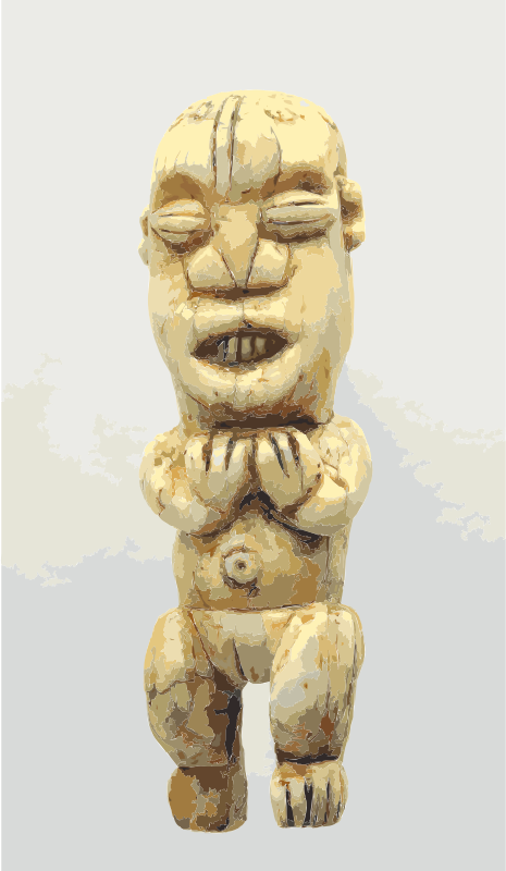 Frauenfigur, Amulett mu po, Kameruner Grasland, Bamunkung; im Staedtischen Museum Braunschweig