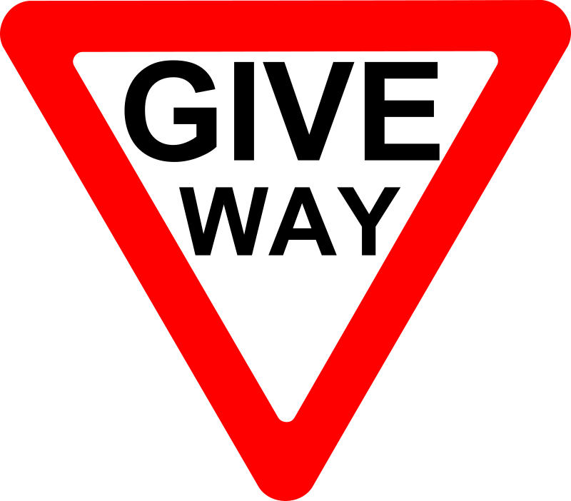 Roadsign Give way