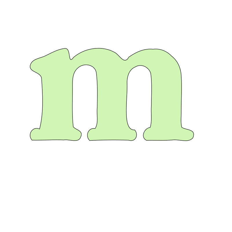 lowercase m