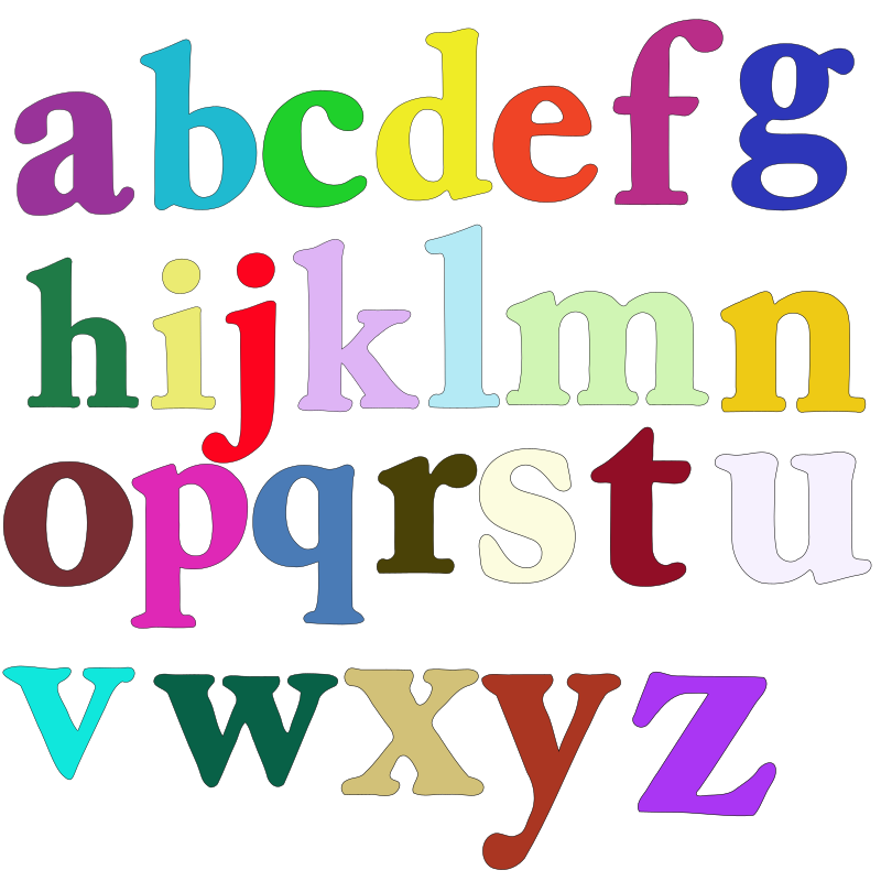 Lowercase alphabet - Openclipart