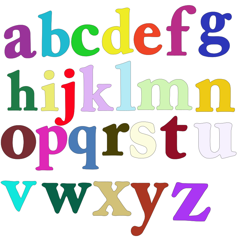 Lowercase alphabet