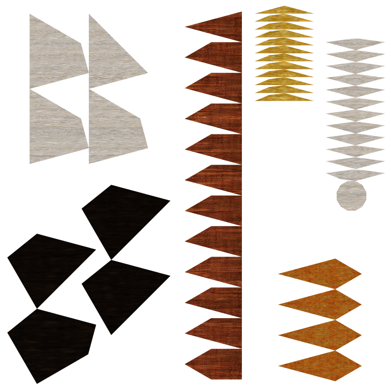 disassembled wooden tile remix