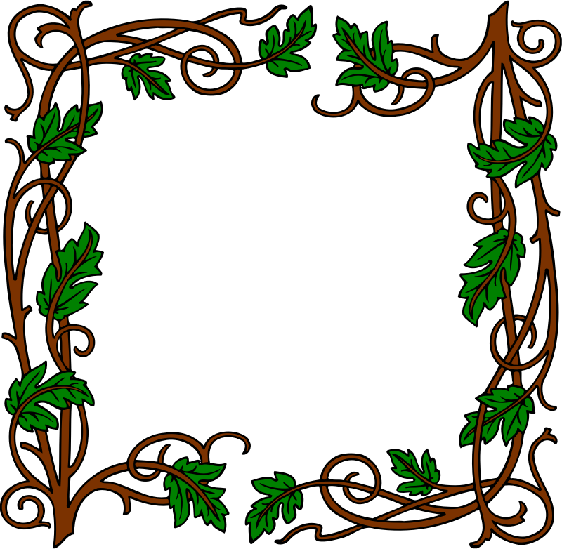 Leafy frame (colour)