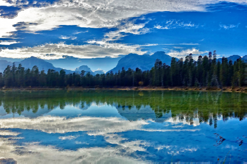 Surreal Lake Reflection