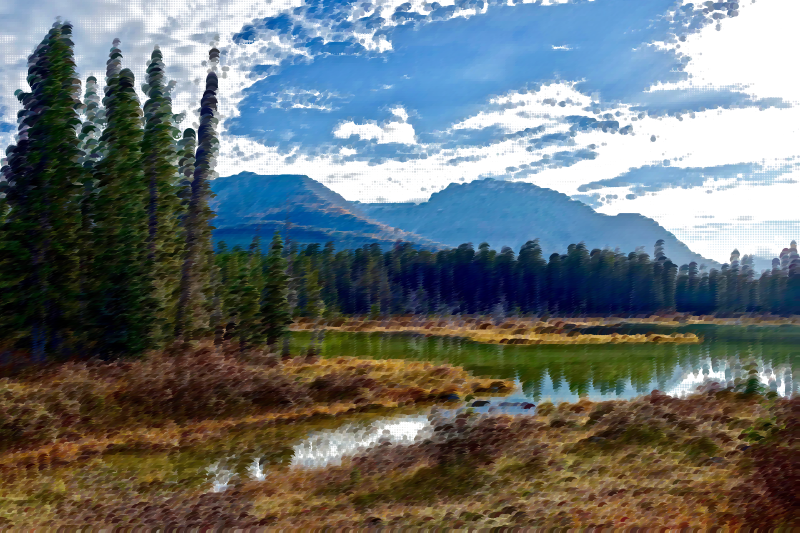 Surreal Lake Landscape