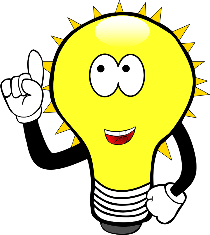 Anthropomorphic Cartoon Light Bulb Openclipart