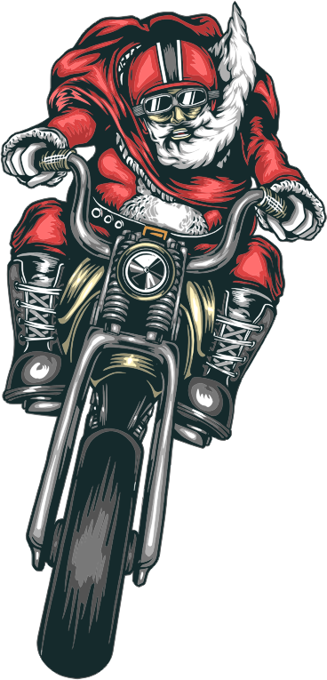 Motorcycle Santa