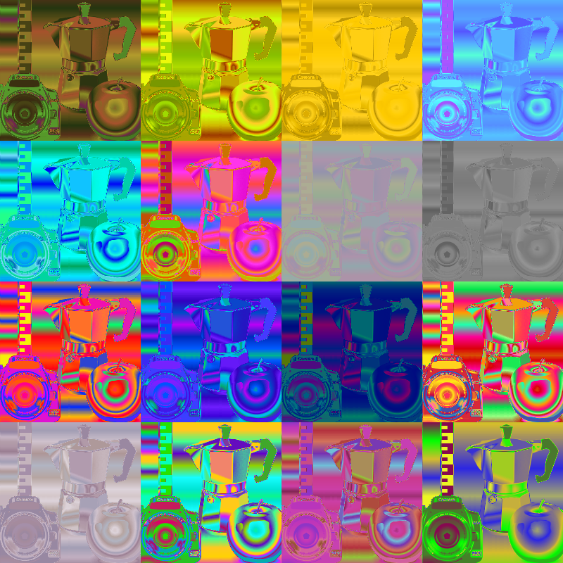 random generated colour map filter pack