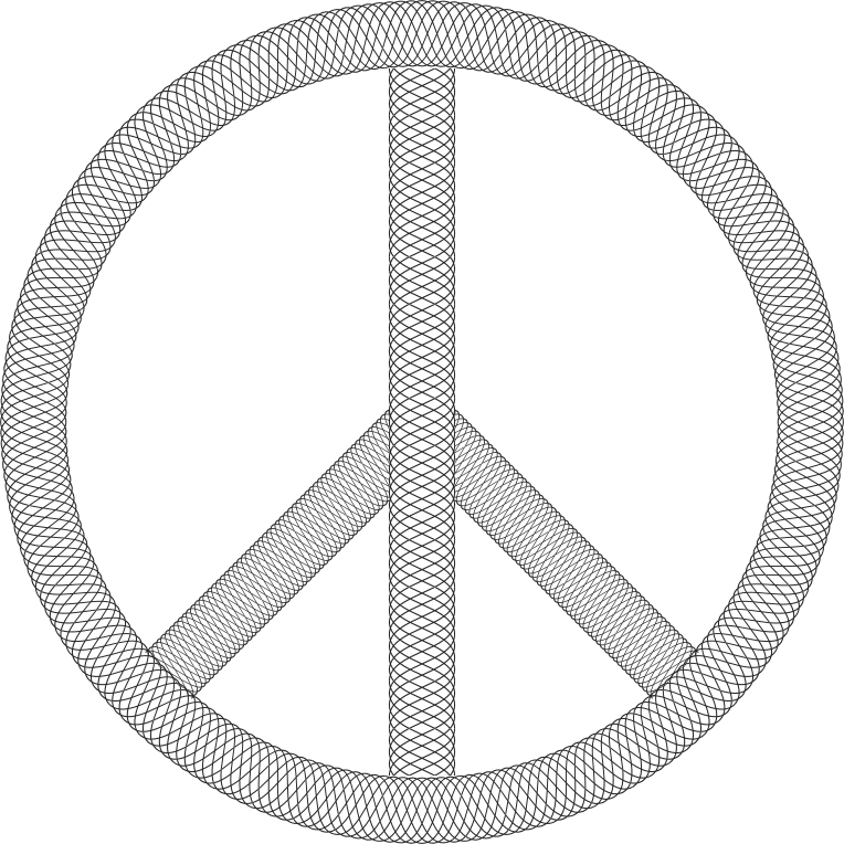 Guilloche Peace Sign