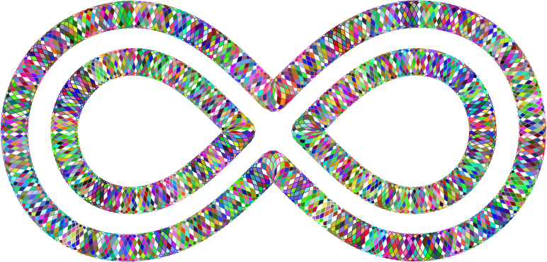 Prismatic Guilloche Infinity Symbol