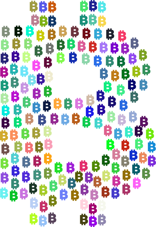 Prismatic Bitcoin Logo Fractal