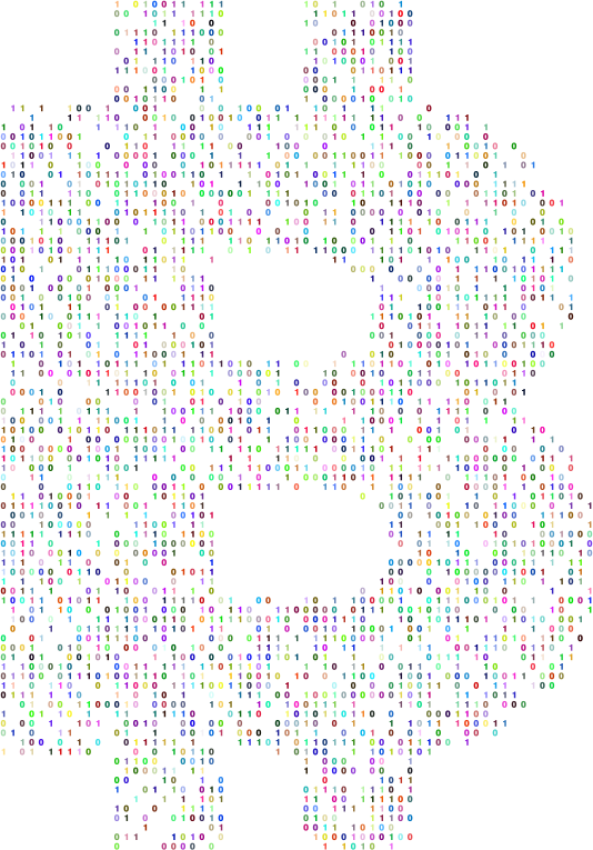 Prismatic Bitcoin Logo Binary