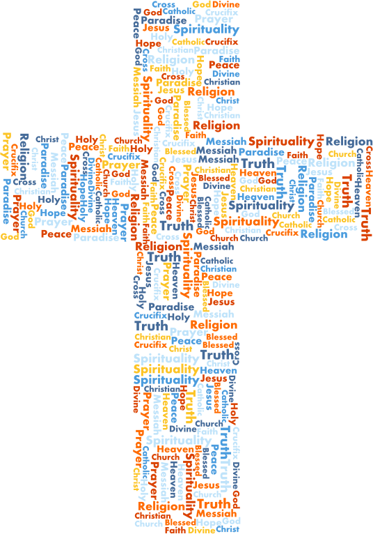 Jesus Cross Word Cloud No Background