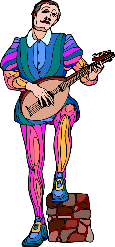 Shakespeare characters - musician 2 (colour)