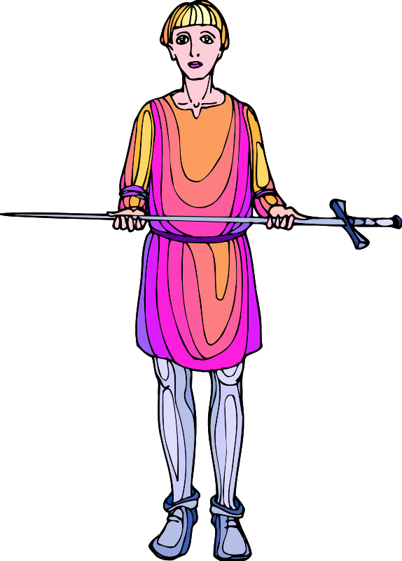 Shakespeare characters - sword bearer (colour)