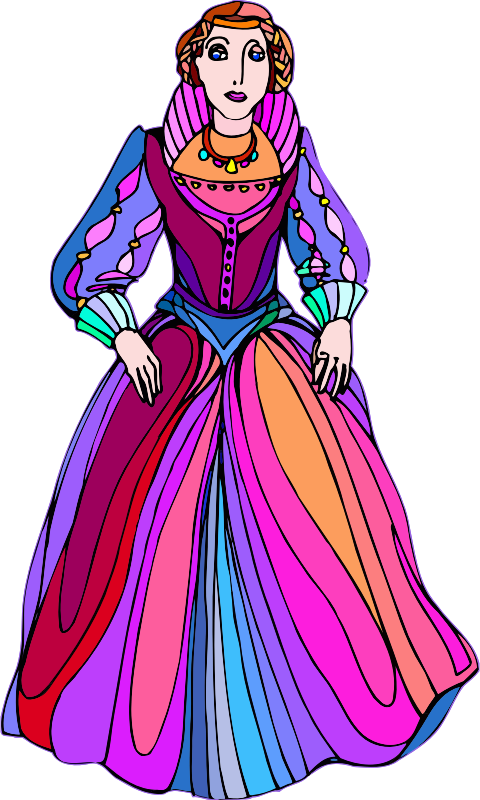 Shakespeare characters - princess (colour) - Openclipart