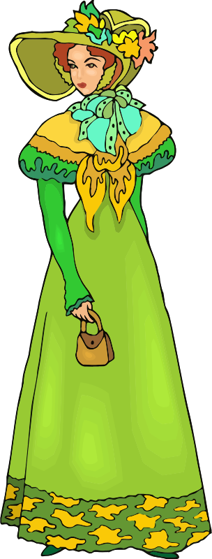 Elegant lady in green