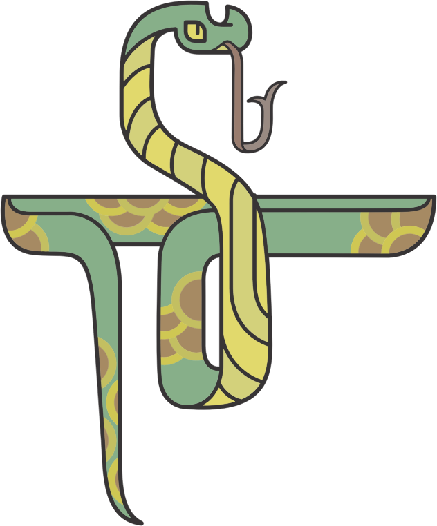 Stylized Cartoon Snake