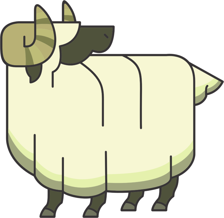 Stylized Cartoon Ram