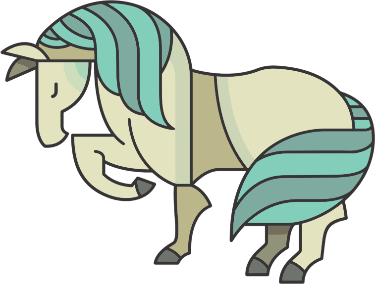 Stylized Cartoon Horse