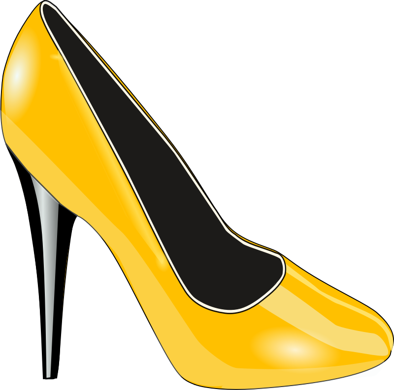 Gold shoe - Openclipart