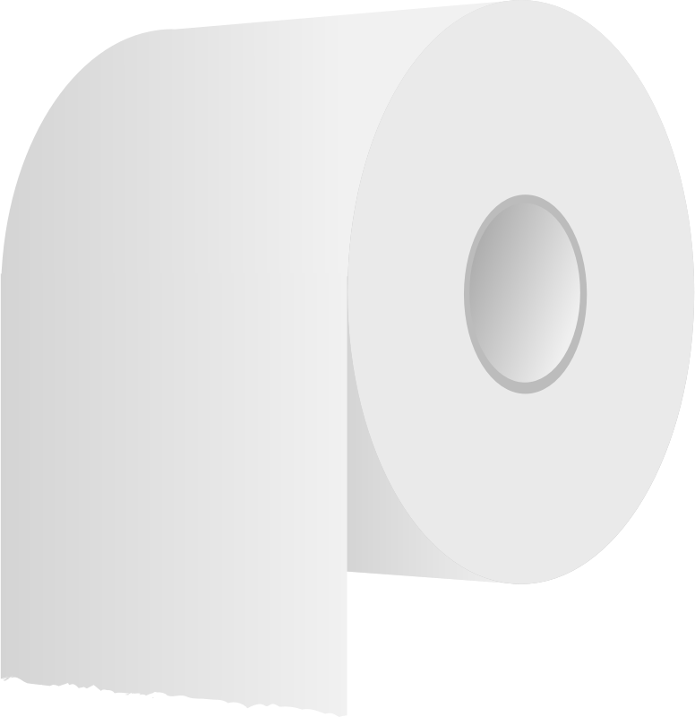 White toilet roll