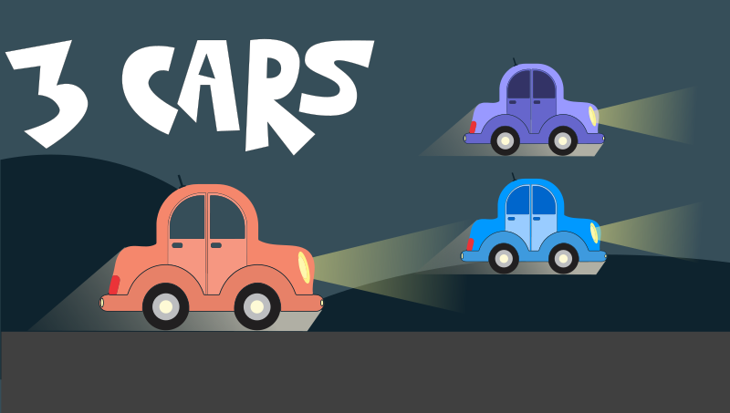 Cartoon car landscape remix 3 Color variations