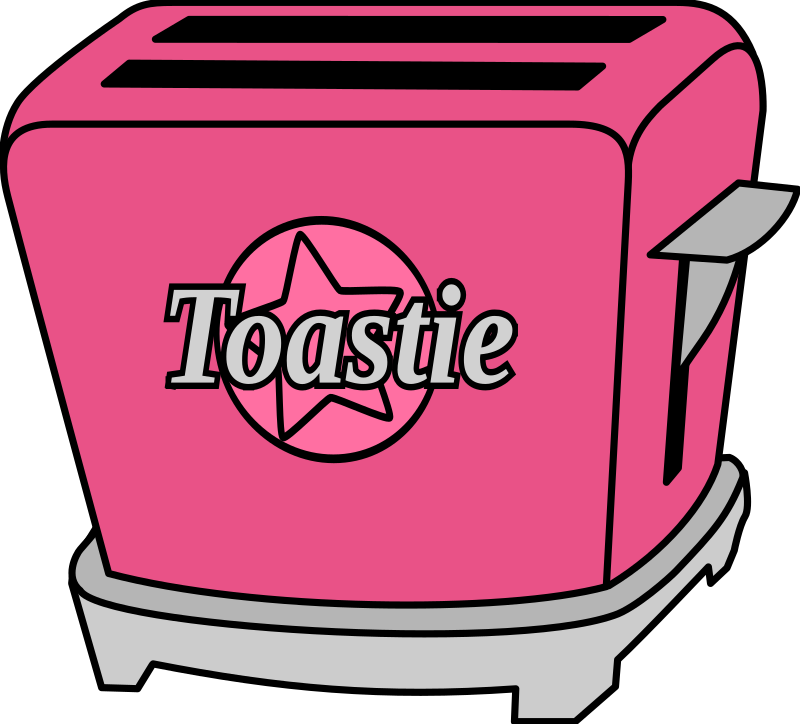 Cherry chrome 1950s style toaster