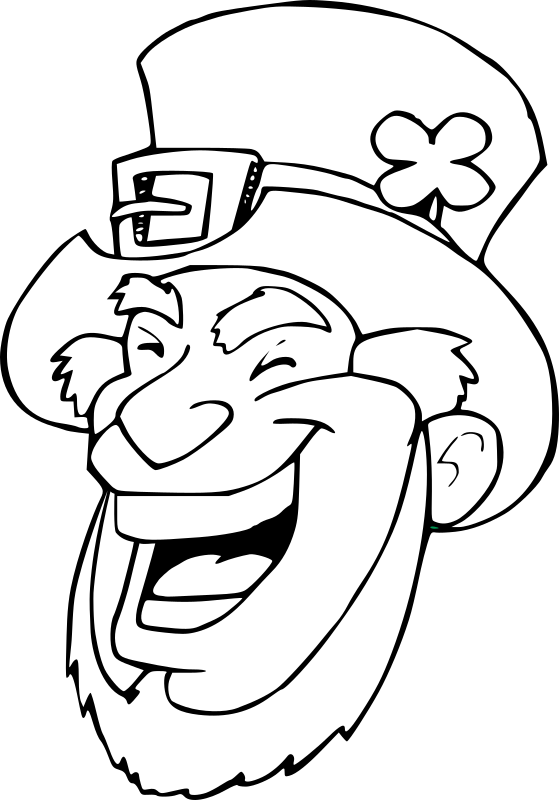 Laughing Leprechaun B&W