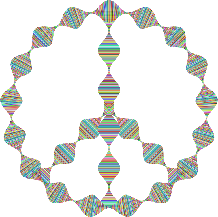 Prismatic Waves Peace Sign