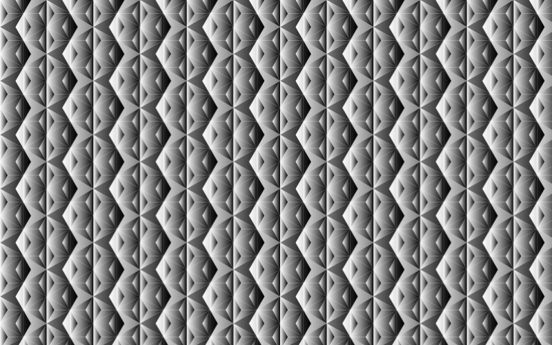 Seamless Hexagonal Diamonds Grayscale Pattern 2