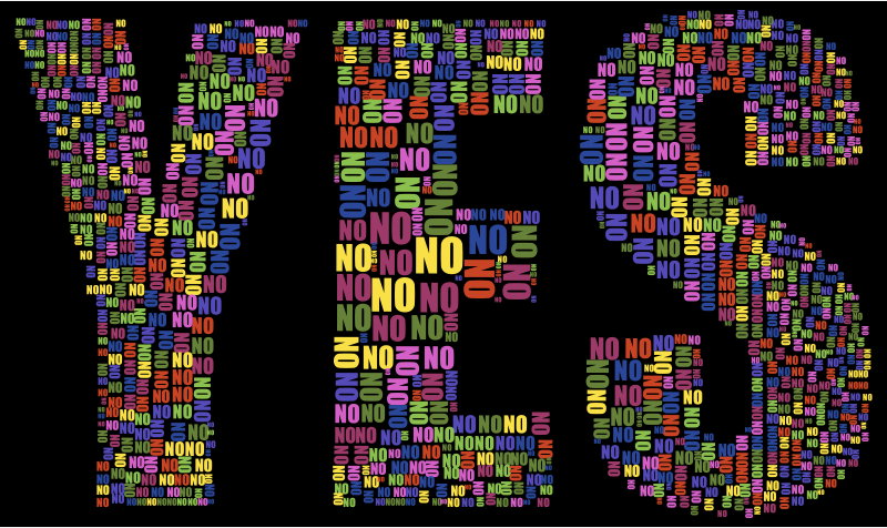 Yes And No Typography