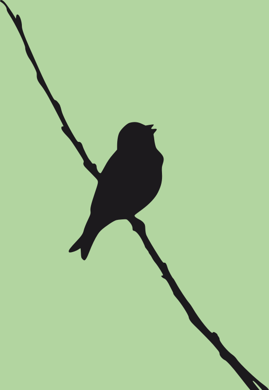 singing-bird silhouette