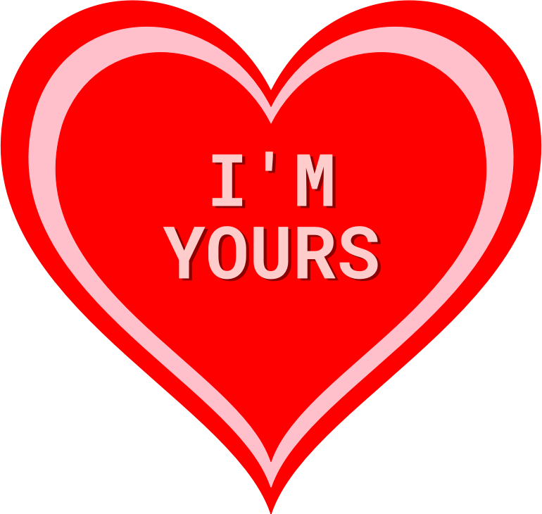 Beating Hearts with Message - Openclipart