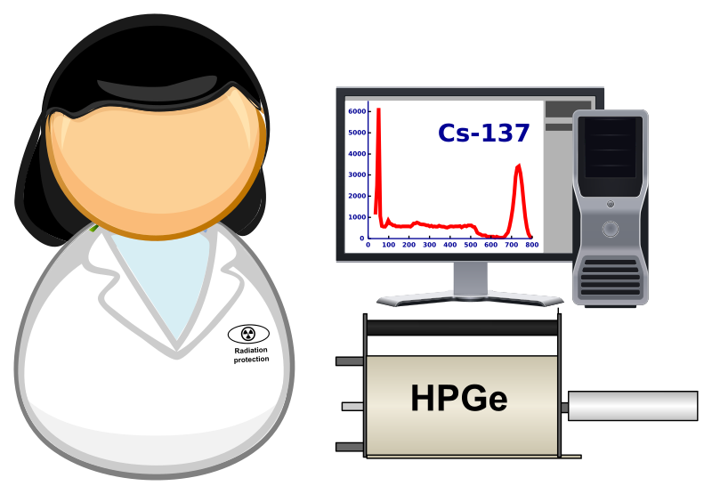 Spectrometrist in lab