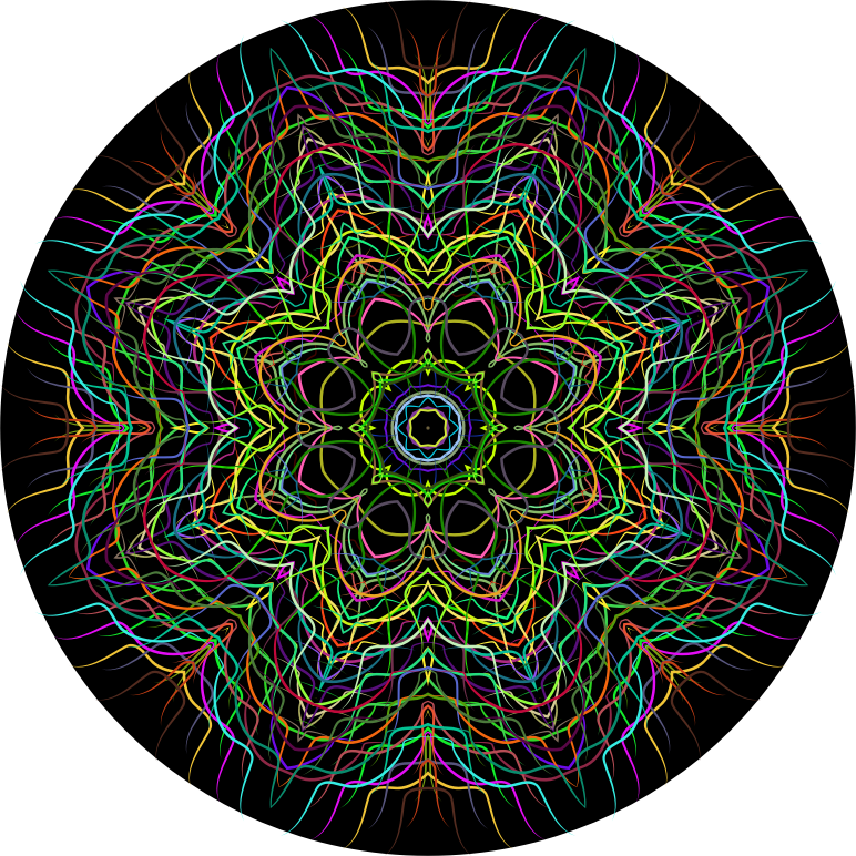 Prismatic Line Art Mandala