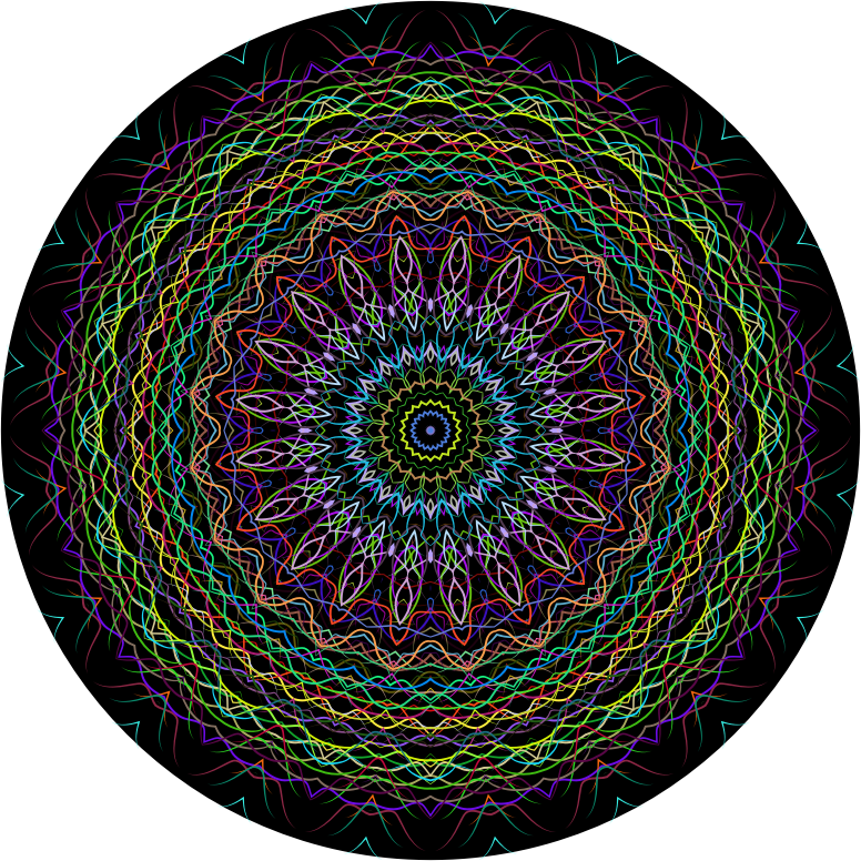 Prismatic Line Art Mandala 2