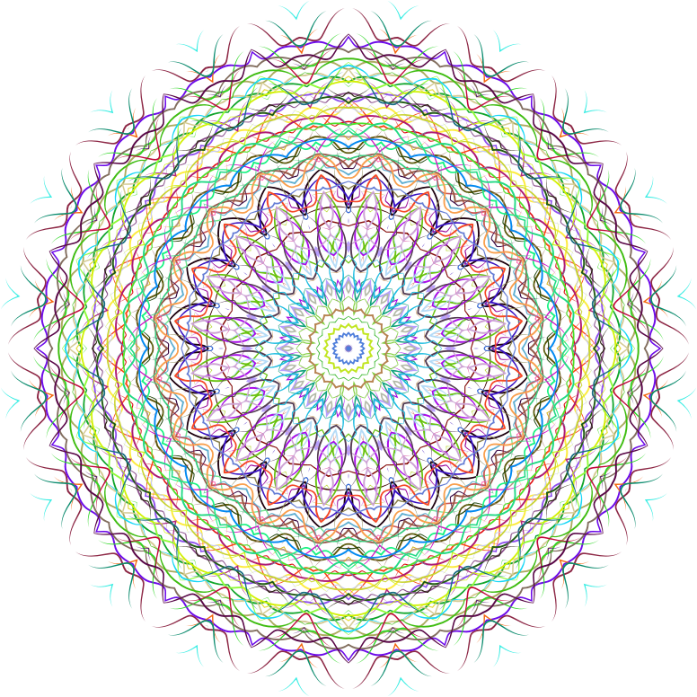 Prismatic Line Art Mandala 2 No Background